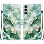 Custodia in pelle con disegno colorato e texture cristallo per Samsung Galaxy