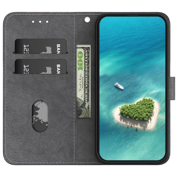 Custodia per telefono in pelle con disegno colorato e texture di cristallo per