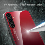 Custodia per telefono in vetro con colori sfumati per Samsung Galaxy S25, S25+ e