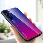 Custodia per telefono in vetro con colori sfumati per Samsung Galaxy S25, S25+ e
