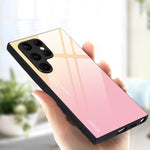 Custodia per telefono in vetro con colori sfumati per Samsung Galaxy S25, S25+ e