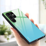 Custodia per telefono in vetro con colori sfumati per Samsung Galaxy S25, S25+ e
