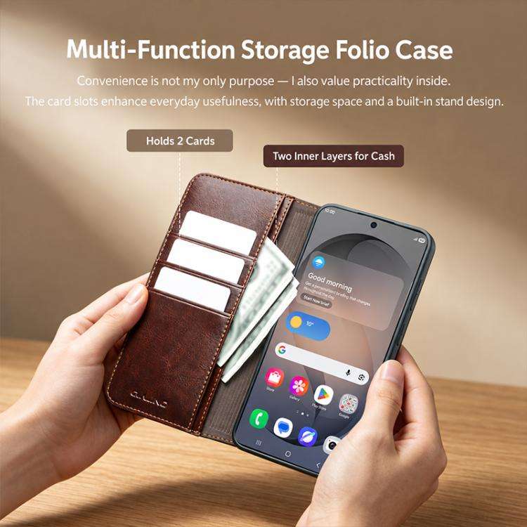 Custodia in vera pelle per Samsung Galaxy S25 e S26 5G