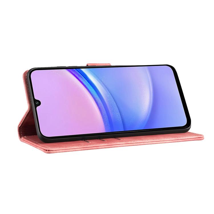 Custodia in pelle goffrata con motivo cuore e gatto per Samsung Galaxy A57, A37