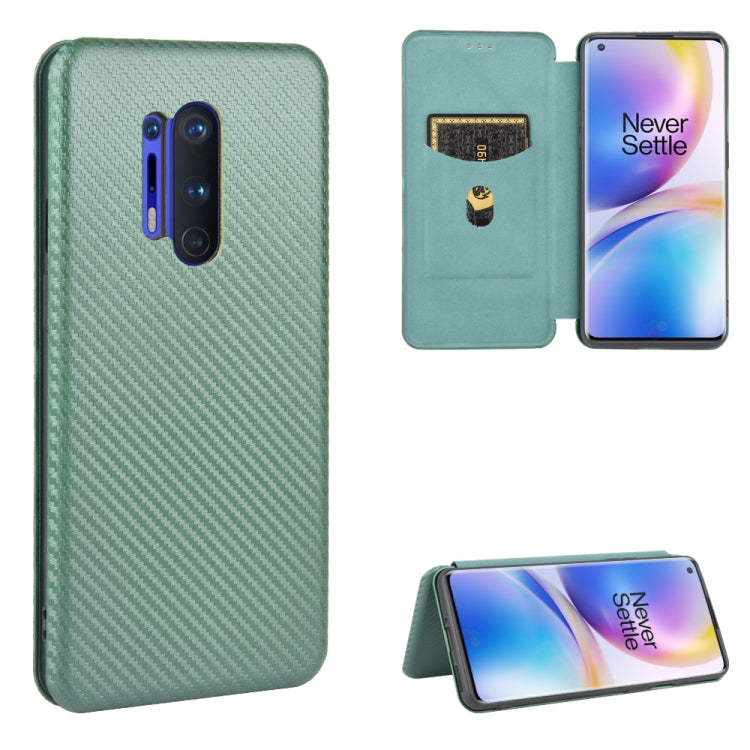 Custodia flip orizzontale in fibra di carbonio con slot per schede per OnePlus