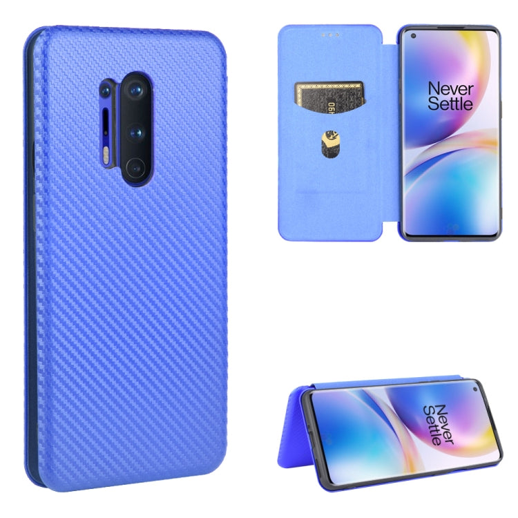 Custodia flip orizzontale in fibra di carbonio con slot per schede per OnePlus