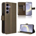 Custodia in pelle con trama a diamante per Samsung Galaxy S24 FE 5G