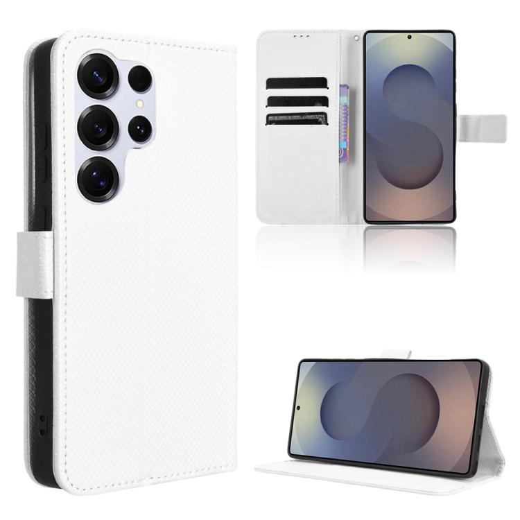 Custodia in pelle con trama a diamante per Samsung Galaxy S24 FE 5G
