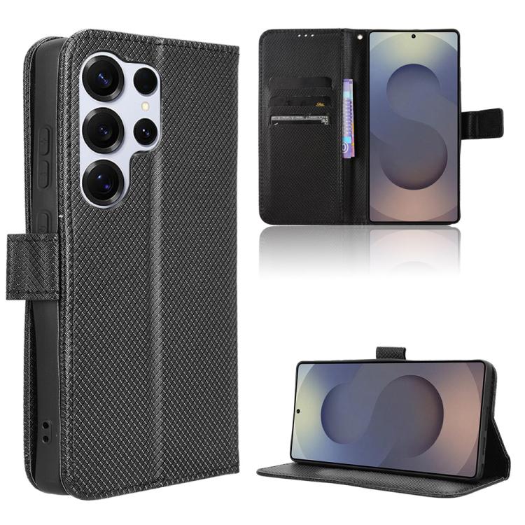 Custodia in pelle con trama a diamante per Samsung Galaxy S24 FE 5G