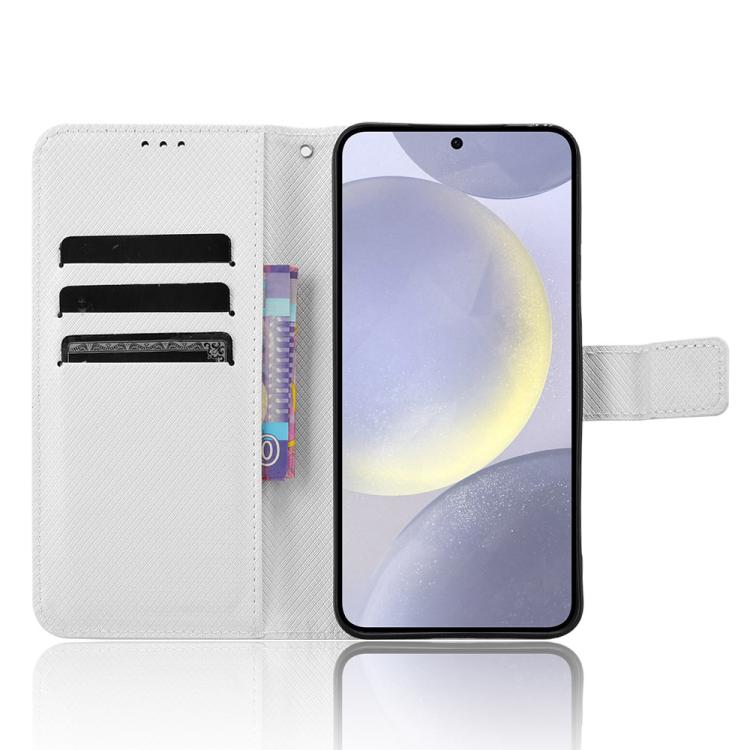 Custodia in pelle con trama a diamante per Samsung Galaxy S24 FE 5G