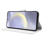 Custodia in pelle con trama a diamante per Samsung Galaxy S24 FE 5G