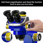 Microscopio stereo trinoculare 7X-50X con telecamera 4K