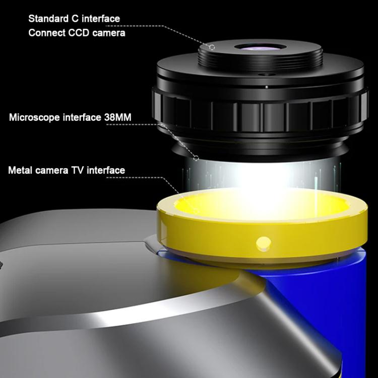Microscopio stereo trinoculare 7X-50X con telecamera 4K
