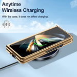Custodia in pelle con anello metallico per Galaxy Z Fold7 5G, Samsung Galaxy Z