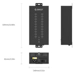 Hub USB 2.0 ORICO IH20P a 20 porte con alimentatore 150W