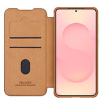 Custodia in pelle con design scorrevole per fotocamera Samsung Galaxy S25 Edge