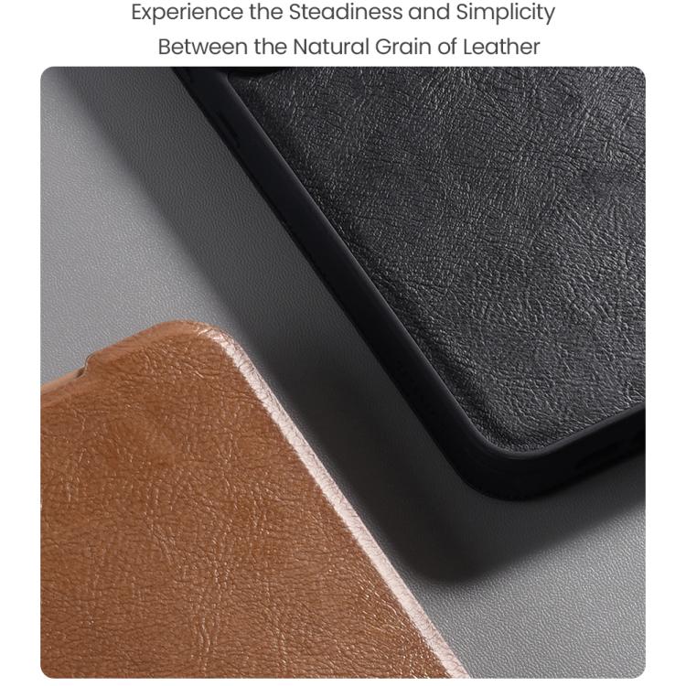 Custodia in pelle con design scorrevole per fotocamera Samsung Galaxy S25 Edge