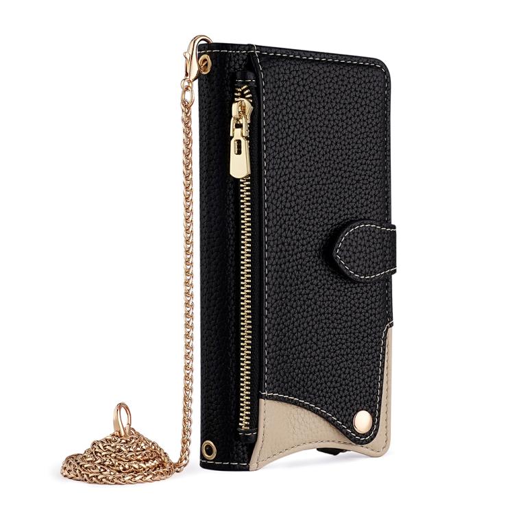 Custodia in pelle Litchi a coda di pesce con catena per Samsung Galaxy S21, S21+