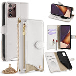 Custodia in pelle Litchi a coda di pesce con catena per Samsung Galaxy S21, S21+