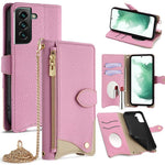 Custodia in pelle Litchi a coda di pesce con catena per Samsung Galaxy S23, S22