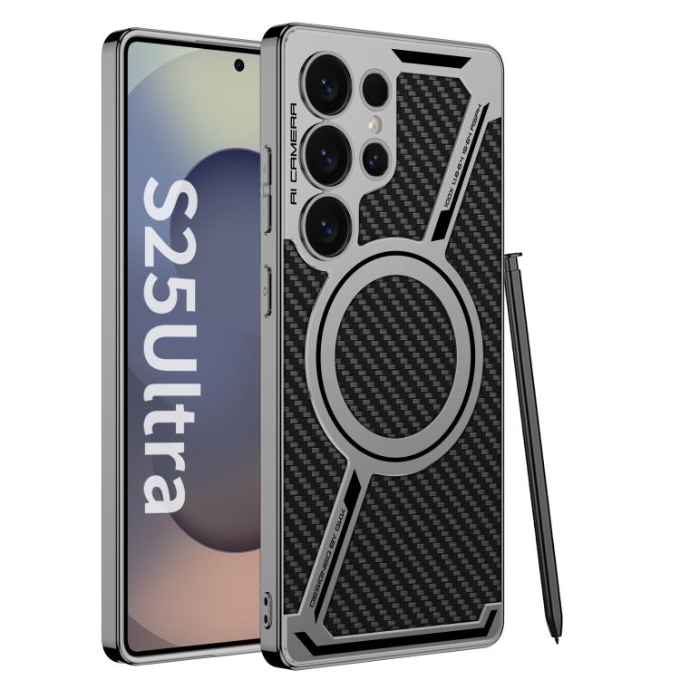 Custodia MagSafe a forma di Z in pelle galvanizzata per Samsung Galaxy S26 e S25