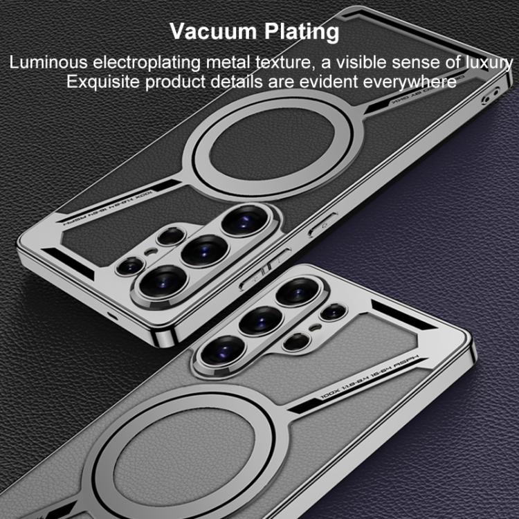Custodia MagSafe a forma di Z in pelle galvanizzata per Samsung Galaxy S26 e S25