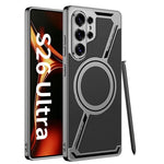 Custodia MagSafe a forma di Z in pelle galvanizzata per Samsung Galaxy S26 e S25
