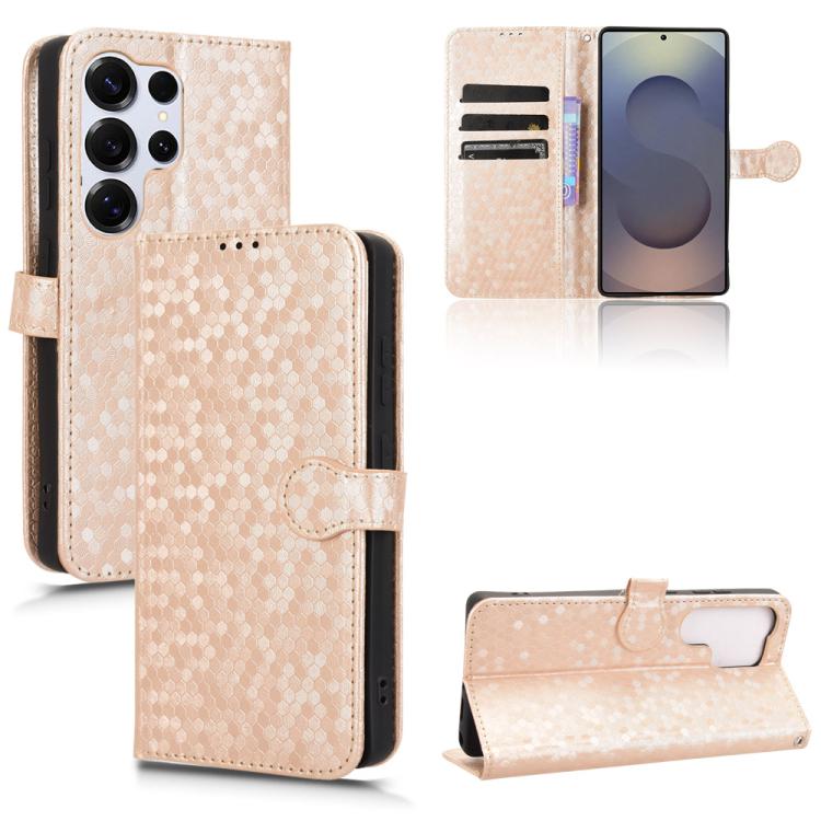 Custodia per telefono in pelle con trama a nido d'ape, For Samsung Galaxy S25+ 5G, For Samsung Galaxy S25 Ultra 5G