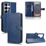 Custodia per telefono in pelle con trama a nido d'ape, For Samsung Galaxy S25+ 5G, For Samsung Galaxy S25 Ultra 5G