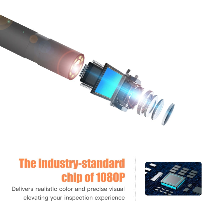 Endoscopio digitale 8mm 1080P IP68 con schermo 4,3 pollici