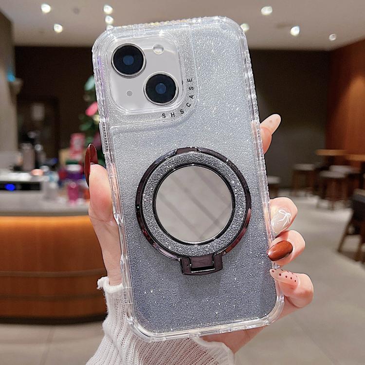 Custodia MagSafe con supporto specchio e glitter per iPhone 14