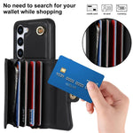 Custodia con slot per schede RFID e cordino per Samsung Galaxy S24 5G