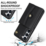 Custodia con slot per schede RFID e cordino per Samsung Galaxy S24 5G