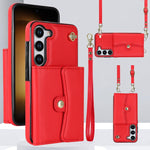 Custodia con slot per schede RFID e cordino per Samsung Galaxy S24 5G