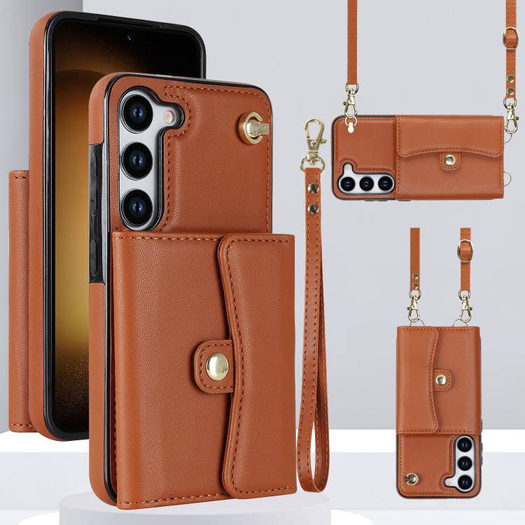 Custodia con slot per schede RFID e cordino per Samsung Galaxy S24 5G