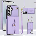 Custodia con slot per schede RFID e cordino per Samsung Galaxy S26+, S26 Ultra