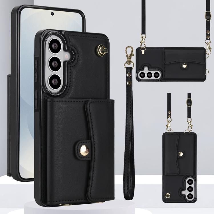 Custodia con slot per schede RFID e cordino per Samsung Galaxy S26+, S26 Ultra