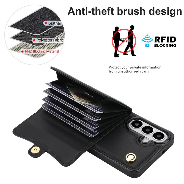 Custodia con slot per schede RFID e cordino per Samsung Galaxy S26+, S26 Ultra