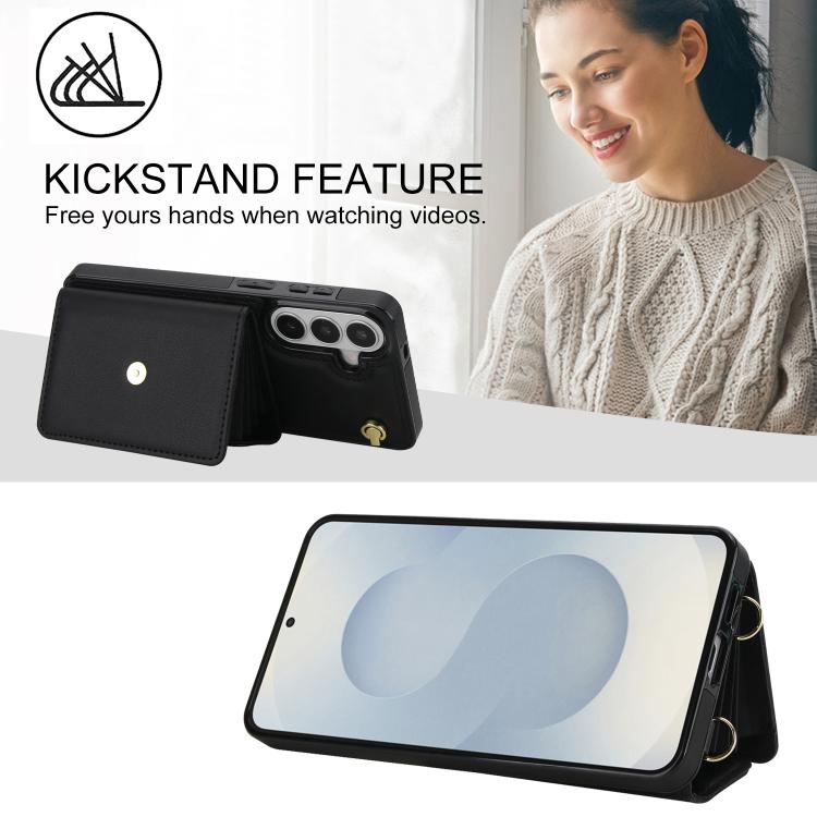 Custodia con slot per schede RFID e cordino per Samsung Galaxy S26+, S26 Ultra