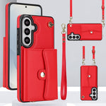 Custodia con slot per schede RFID e cordino per Samsung Galaxy S26+, S26 Ultra