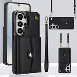 Custodia con slot per schede RFID e cordino per Samsung Galaxy S26+, S26 Ultra