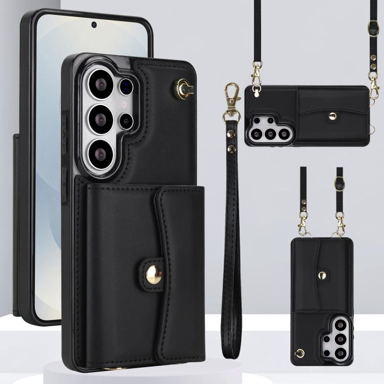 Custodia con slot per schede RFID e cordino per Samsung Galaxy S26+, S26 Ultra