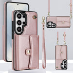 Custodia con slot per schede RFID e cordino per Samsung Galaxy S26+, S26 Ultra