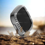 Custodia protettiva per PC con diamanti a doppia fila, For Fitbit Versa 3 / Versa Sense