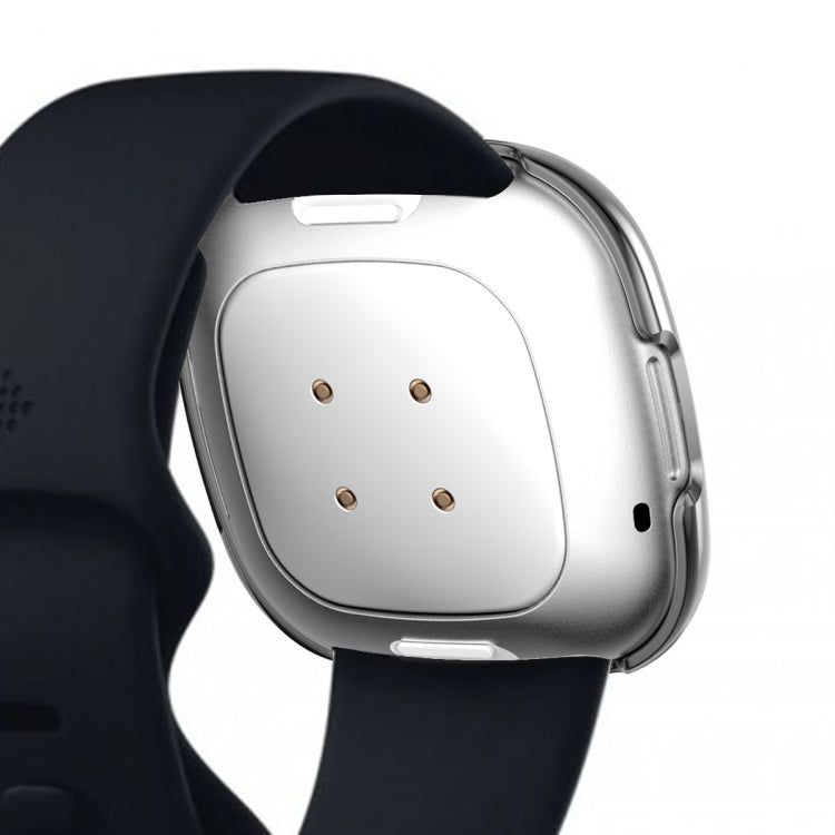 Custodia protettiva per PC con diamanti a doppia fila, For Fitbit Versa 3 / Versa Sense