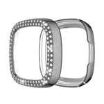 Custodia protettiva per PC con diamanti a doppia fila, For Fitbit Versa 3 / Versa Sense
