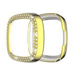 Custodia protettiva per PC con diamanti a doppia fila, For Fitbit Versa 3 / Versa Sense