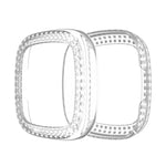 Custodia protettiva per PC con diamanti a doppia fila, For Fitbit Versa 3 / Versa Sense