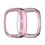 Custodia protettiva per PC con diamanti a doppia fila, For Fitbit Versa 3 / Versa Sense