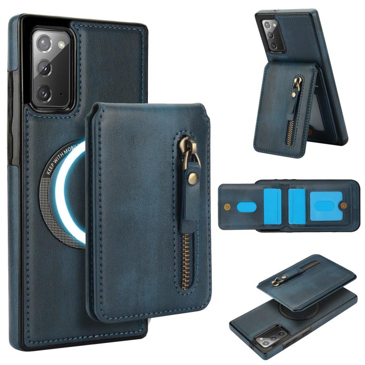 Custodia con cerniera e MagSafe in pelle per Samsung Galaxy Note20 Ultra e